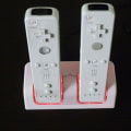 Miniatyrbild 4 av 5: Laddningsstation Dubbel Laddare Dock för Wii Fjärrkontroll Gamepad Controller med LED-indikator Laddningskabel Svart