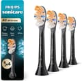 4 erstatningsbørstehoder til Philips Sonicare - Ny og gammel emballasje sendes tilfeldig Black A3