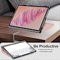 Miniatyrbild 2 av 5: Fodral för Lenovo Tab Plus 11,5-tums TB351FU med värmeavledande stativ i läder - Svartc p Pink gold Lenovo Tab Plus
