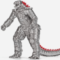 Miniatyrbilde 1 av 6: Bevegelige ledd Godzilla actionfigur filmmodell King Kong Vs