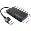 Miniatyrbillede 2 af 8: USB-enhedsforbinder 4 USB-hubporte USB-splitter USB-port til smartphone USB-adapter sort