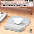 Miniatyrbild 2 av 6: Ergonomisk musmatta med handledsstöd i memory foam, bekväm datormusmatta för bärbar dator, smärtlindrande handledsstöd, ren grå Pure Grey