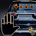 Miniatyrbild 5 av 5: Roliga Handgester Lampor - Roliga LED-nummerskyltslampor för bakruta med fjärrkontroll, Finger LED-lampor för bil. Modell BB B