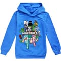 Coola Barn Minecraft Hoodie Tröja Långärmad Pullover Toppar blue 150 cm