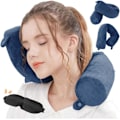 Miniatyrbilde 1 av 5: Reisepute Twisted memory foam nakkepute Pute for å støtte nakke, hake, midje og ben Justerbar buet rullepute for reise, fly, bil, tog Navy