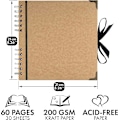 Miniatyrbillede 2 af 5: Scrapbog Album 60 sider (21 x 21 cm) brun tykt kraftpapir scrapbog perfekt til dine scrapbooking kunst- og håndværksprojekter Khaki