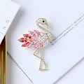 Miniatyrbild 2 av 4: Färgglada Flamingo Broscher Diamant Broscher För Kvinnor Kristall Strass Djur Pins Färgglada Diamo
