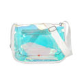 Miniatyrbild 1 av 5: Messenger-väska för damer, transparent laser-axelväska, godisfärger, crossbody-väska White