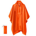 Miniatyrbild 1 av 6: Återanvändbar Regnponcho Vuxen Vattentät Poncho Vattentät Vuxen Lättviktig Vattentät Regnrock för Utomhusvandring Camping Cykling Resor Orange Orange