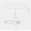 Miniatyrbillede 2 af 3: Unisex parasol solbeskyttelse bil bakspeil paraply ti-bens automatisk parasol sammenleggbar solbeskyttelse paraply