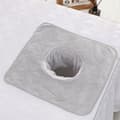 35*35cm Skönhet SPA Massagebordsplanka Ansiktshandduk med Hål Ljusgrå en storlek Light gray
