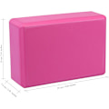Miniatyrbilde 2 av 4: Yogablokker 2 Fitnessblokker - Komfortable Fitness Yogablokker, Sklisikre, Lette, Perfekte for Reise Pilates Praksis Pink 23 x 15 x 7.5 cm