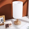 Miniatyrbillede 2 af 8: Hvid lampeskærm - Lille lampeskærm i linnedstof E27 lampeskærme til bordlamper, gulvlamper, sengebordslampe, væg