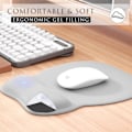 Miniatyrbillede 4 af 6: Ergonomisk musemåtte med håndledsstøtte i memoryskum, komfortabel computermusemåtte til bærbar computer, smertelindrende håndledsstøtte, ren grå Pure Grey
