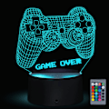Miniatyrbilde 1 av 7: 3D-videospillkontroller nattlys 3D Illusion Game O