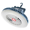 Miniatyrbillede 1 af 5: Udendørs LED Campinglampe, Bærbar Campingventilator med Foldbart Stativ, LED Lanterne, Mini Bordventilator, USB Batteri, Ventilator med Krog til Camping, Hjem, Kontor