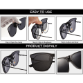 Miniatyrbillede 4 af 5: Polariserede Clip-on Solbriller - Solbriller Clip-on Briller til Mænd Kvinder, Store Stel Clip-on Flip-up Solbriller til Kørsel Fiskeri Udendørs
