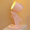 Miniatyrbillede 3 af 8: Unik Dinosaur Bordlampe | LED-lampe til soveværelse | Sød lampe til studerendes øjenbeskyttelse, justerbar bordlampe til boligindretning Pink