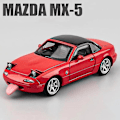 Miniatyrbild 5 av 5: 1:32 Mazda Mx5 Mx-5 Superbil Alloy Die Cast Leksaksbilmodell Ljud Och Ljus Drag tillbaka Barnleksak Samlarobjekt Födelsedagspresent Red