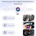 Miniatyrbillede 6 af 8: Trådløs CarPlay-adapter til iPhone, konverterer kablet til trådløs Apple CarPlay-adapter, USB & USB-C/Type-C