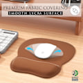 Miniatyrbild 2 av 6: Ergonomisk musmatta med handledsstöd i memory foam, bekväm datormusmatta för bärbar dator, smärtlindrande handledsstöd, ren brun Pure Brown