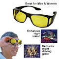 Miniatyrbilde 2 av 5: Unisex HD Night Vision Kjøresolbriller fine Over Wrap Around Black