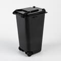 Mini Skrivbords Papperskorg Plast Papperskorgar med Lock Hushåll Svart One Size Black One Size