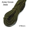 Stærk elastisk reb elastik ARMY GRØN 3MM - på lager Army Grøn 3mm Army Grøn