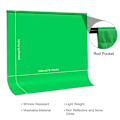 Miniatyrbild 2 av 4: PULUZ 2m x 2m Fotobakgrund Tjocklek Fotostudio Bakgrund Tyg Kuliss Green