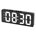 Miniatyrbilde 1 av 5: Digital Alarmklokke LED Klokke Soverom Elektronisk Skrivebordsklokke Egnet for Hjem, Soverom, Kontor Svart black