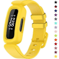 Pikkukuva 1 / 5: Rannekkeet Fitbit Ace 3 -lapsille, silikoniset vedenpitävät rannekorutarvikkeet, urheilukellon rannekkeen vaihto Fitbit Ace 3 -pojille ja -tytöille Yellow Fitbit Ace 3