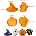 Miniatyrbillede 2 af 4: Halloweencookie Udskærer, 4 Halloween Kageudstikkere til Småkager, Brød, Kage, Cheesecake Form Chokolade Gelé Form Dekorationer