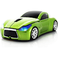 Pikkukuva 1 / 6: Langaton urheiluautomallihiiri, langaton pöytätietokoneen hiiri 2,4 GHz optinen hiiri, Windowsille, Linuxille ja Mac OS:lle, vihreä Green