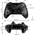 Pikkukuva 5 / 5: Langaton ohjain Xbox Onelle, Xbox-ohjain 2,4 GHz:n langattomalla sovittimella, Xbox One X/Xbox One S/PS3 ja PC (musta)