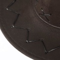 Miniatyrbild 3 av 3: Hatt keps gräsmark unisex solskydd hatt mongolisk cowboy vuxen baseboll kepsar hatt för kvinnor läder outback hatt(mörk kaffe)