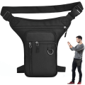 Miniatyrbilde 2 av 3: Benposekke, Drop Leg Bag, Turlomme med flere lommer, Hofteveske for utendørs bruk Black