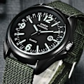 Miniatyrbild 5 av 5: Militär Herrklocka Quartz Svart Urtavla Datum Lyx Sport Armbandsur [LGL] C C