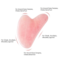 Pikkukuva 2 / 4: Naturlig Gua Sha Jade Rose Quartz Stone Face Board Tool - Rosa pink