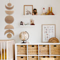 Miniatyrbillede 3 af 5: Boho vægdekoration med månefaser, skandinavisk naturlig trævægdekoration, unik æstetisk kunst, månecyklus vægdekoration til soveværelse (brun)