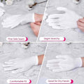 Miniatyrbild 6 av 11: 12 par vita mjuka bomullshandskar, stretchiga smycken whiteC S12pcs