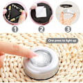 Miniatyrbillede 3 af 5: 4 stk. Touch-aktiverede LED-push-lys, trådløse touch-natlys, batteridrevne tap-touch-lamper, underskabslys