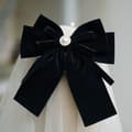 Elegant Hårklämma med Sammetsrosett, Hårband med Rosett, Hästsvansspänne H A2 A2