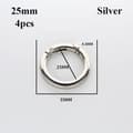 4 kpl Jousi O-rengas Soljet Karabineri HOPEA 25MM Hopea 25mm Silver 25mm