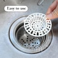 Miniatyrbilde 3 av 7: Plast vaskekum, hvit avløpshår catcher hårplugg hull plast lett vask filter hår felle fange avfallsfilter