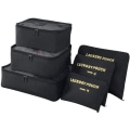 Miniatyrbild 1 av 5: Resväska Organiser Packpåsar, 6 PCS Resväska Packkuber Set för Kläder Resväskor Organisatörer Förvaringsväskor Black