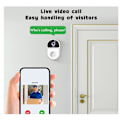 Miniatyrbild 3 av 5: Smart Video Dörrklocka 1080P WiFi Kamera 2-vägs Video Intercom Utomhus Trådlös Dörrklocka Smart Life APP Säkerhetsskydd - Svart