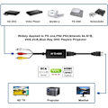Miniatyrbild 4 av 7: RCA till HDMI-omvandlare, AV till HDMI kompositvideo-ljudomvandlare, stöder PAL/NTSC för PS2, PS3, STB, VHS, VCR, Blu-Ray DVD