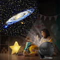 Miniatyrbild 5 av 7: Galaxprojektor, realistisk stjärnhimmel nattlampa med 12 filmdiskar, för sovrumstak hem vardagsrum inredning svart
