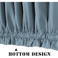 Miniatyrbild 4 av 5: 2-Panel Franska Dörrgardiner, Sekretessgardiner Sidoljuspanel, Mörkläggningsgardiner för Sovrum, med 2 Band, för Framdörr Ingångsdörr Hallfönster Gray Width132cm x Height183cm