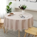 Miniatyrbild 1 av 5: Duk med modern klassisk design, vattentät och fläckbeständig, nordisk rund duk, används för dekoration vid bröllop, restauranger F 90cm - table within 60cm